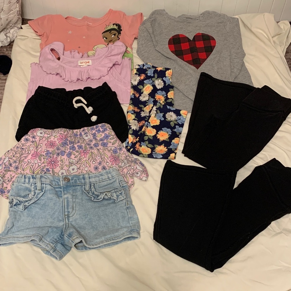 9 Piece Girls Size 4T and 5T Bundle Assorted Brands